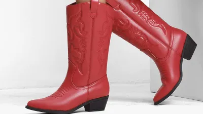 red cowboy boots
