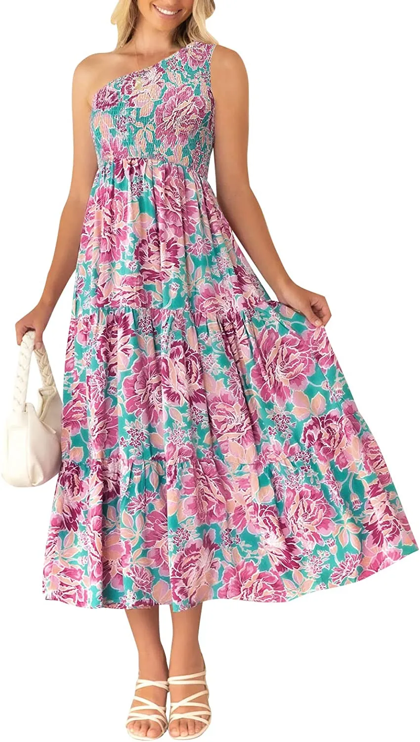 floral one-shoulder dress