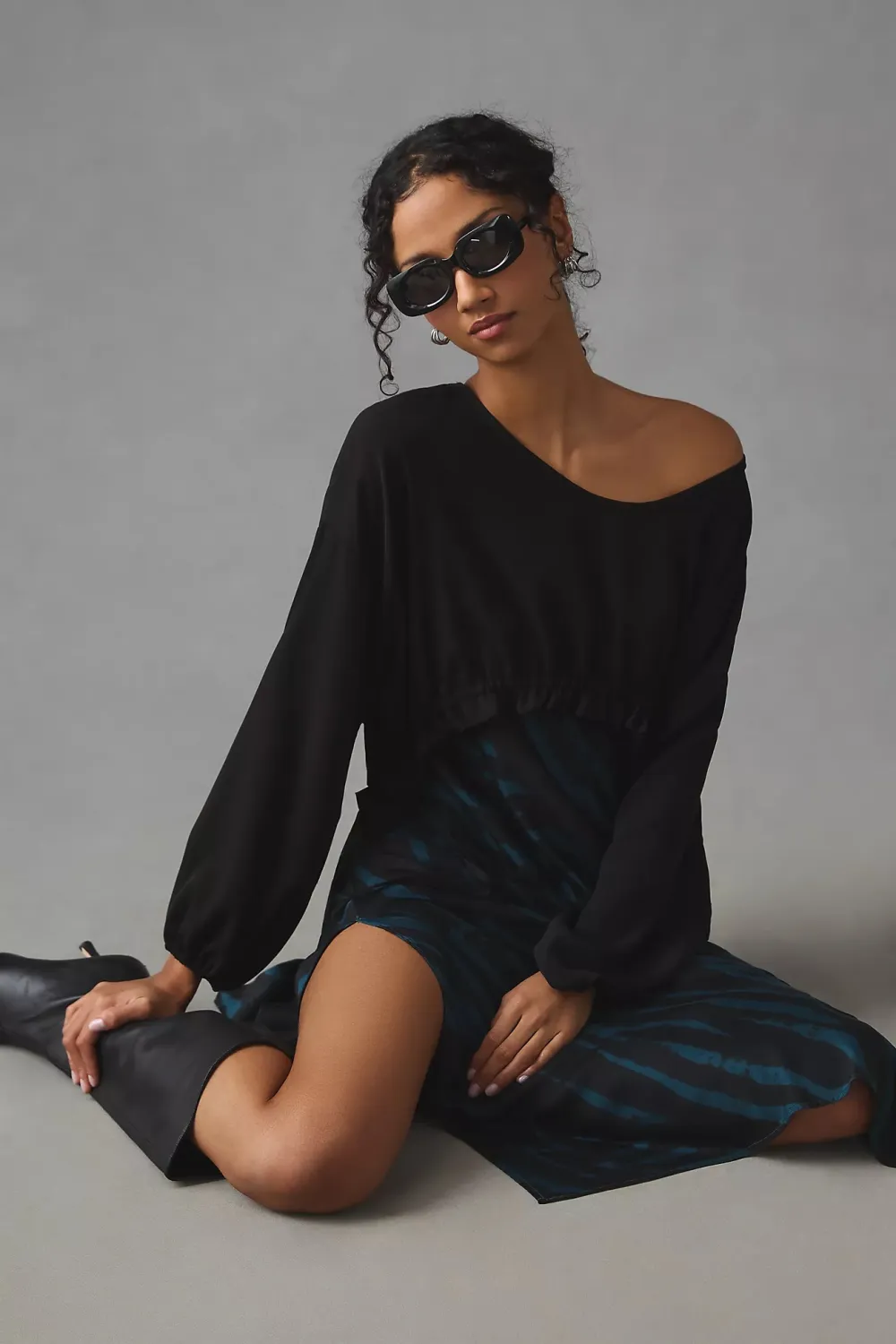 By Anthropologie Drawstring Crop Top