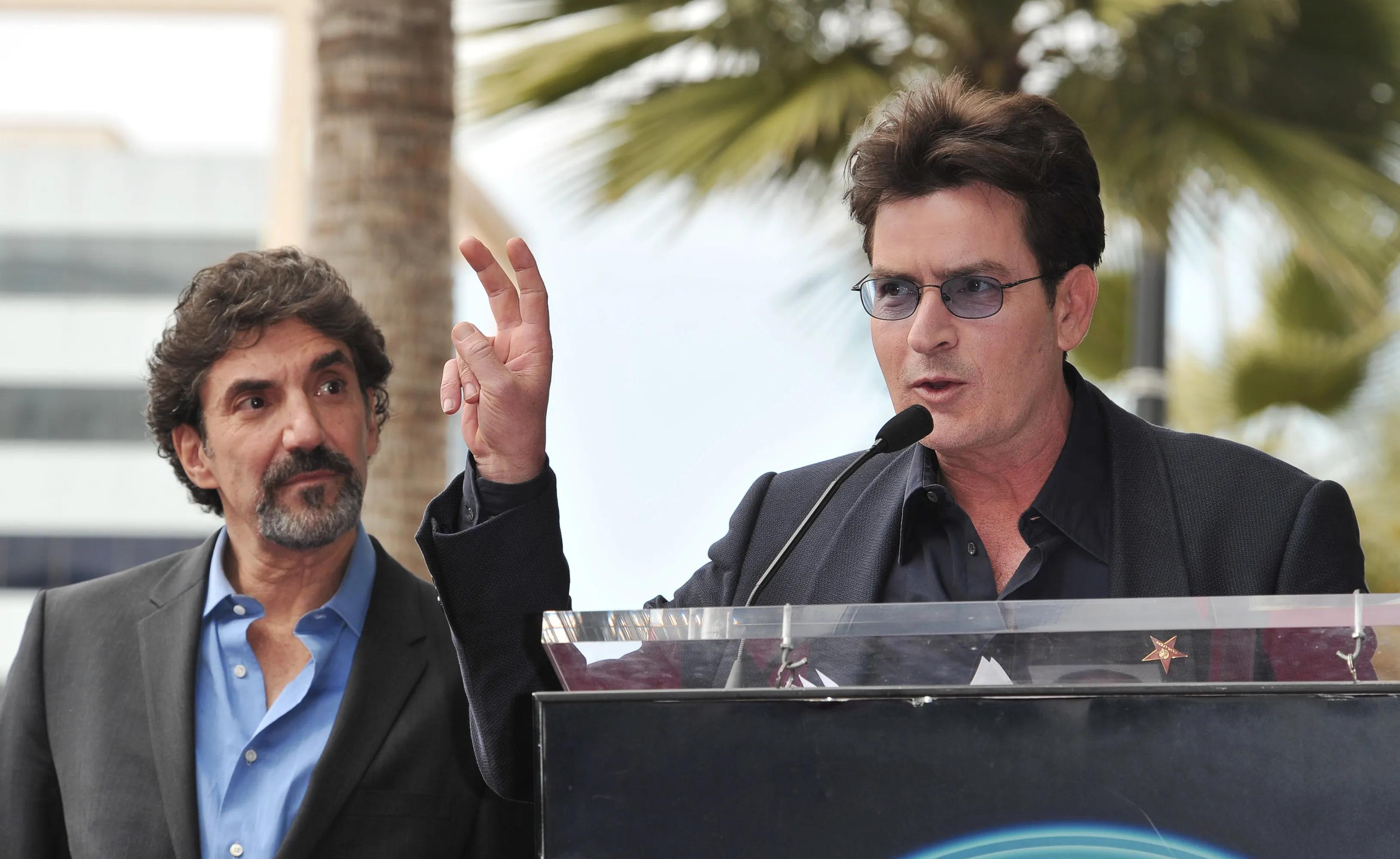 Charlie Sheen and Chuck Lorres Ups and Downs After Two and a Half Men Firing How to Be a Bookie Reunion 014