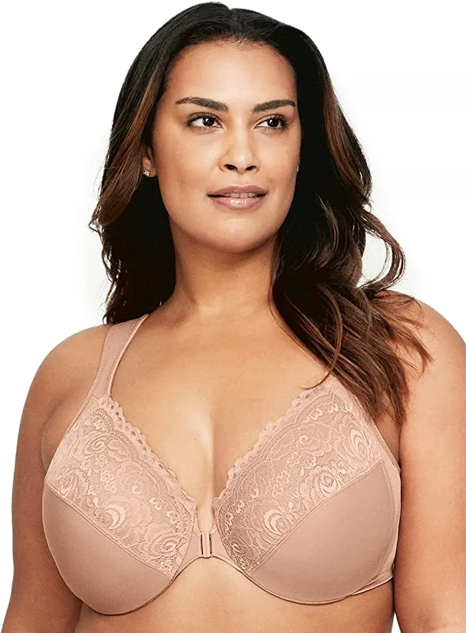Glamorise Women's Plus Size Wonderwire Front-Closure Bra