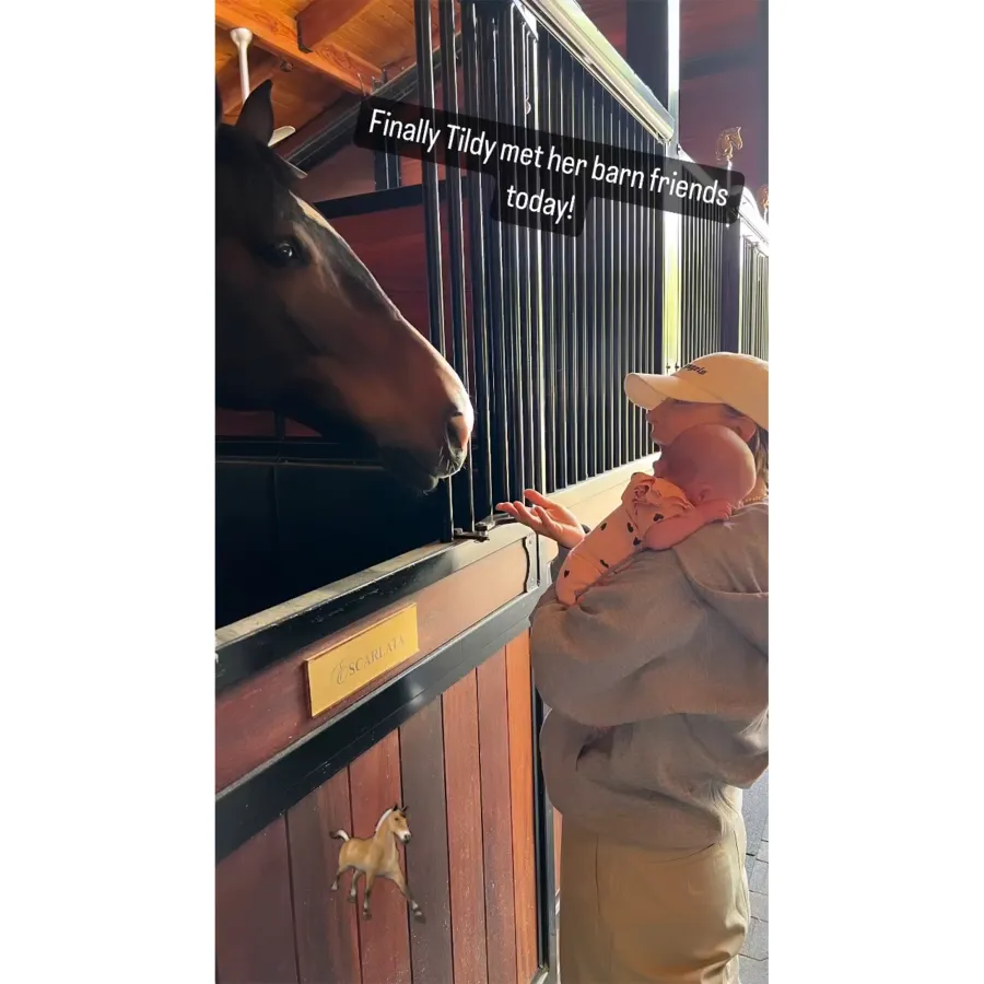 Kaley Cuoco Takes Infant Daughter to Meet Her Horses: 'Tildy Met Her Barn Friends!'