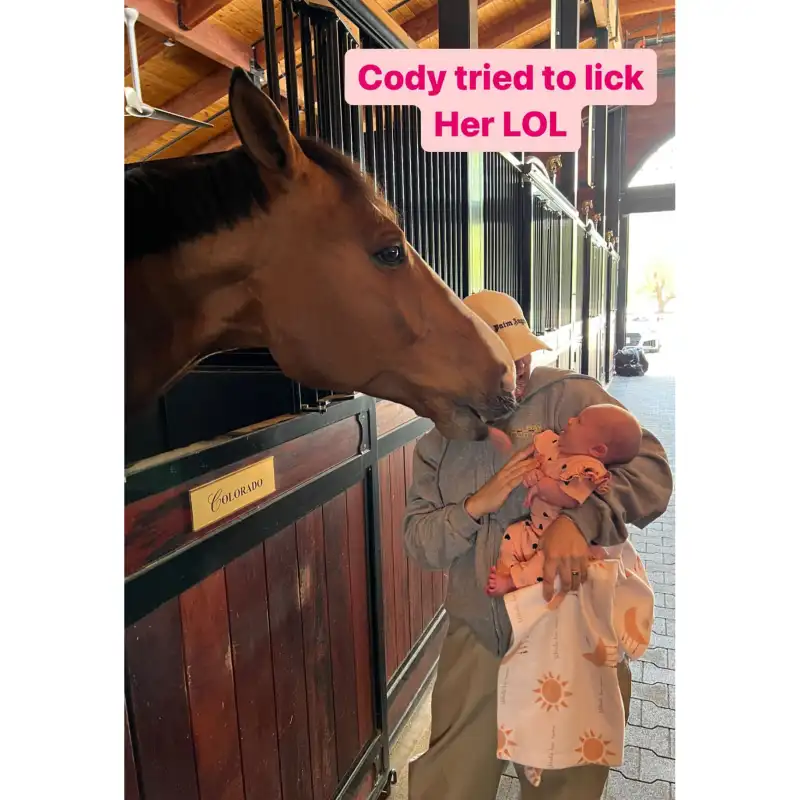 Kaley Cuoco Takes Infant Daughter to Meet Her Horses: 'Tildy Met Her Barn Friends!'