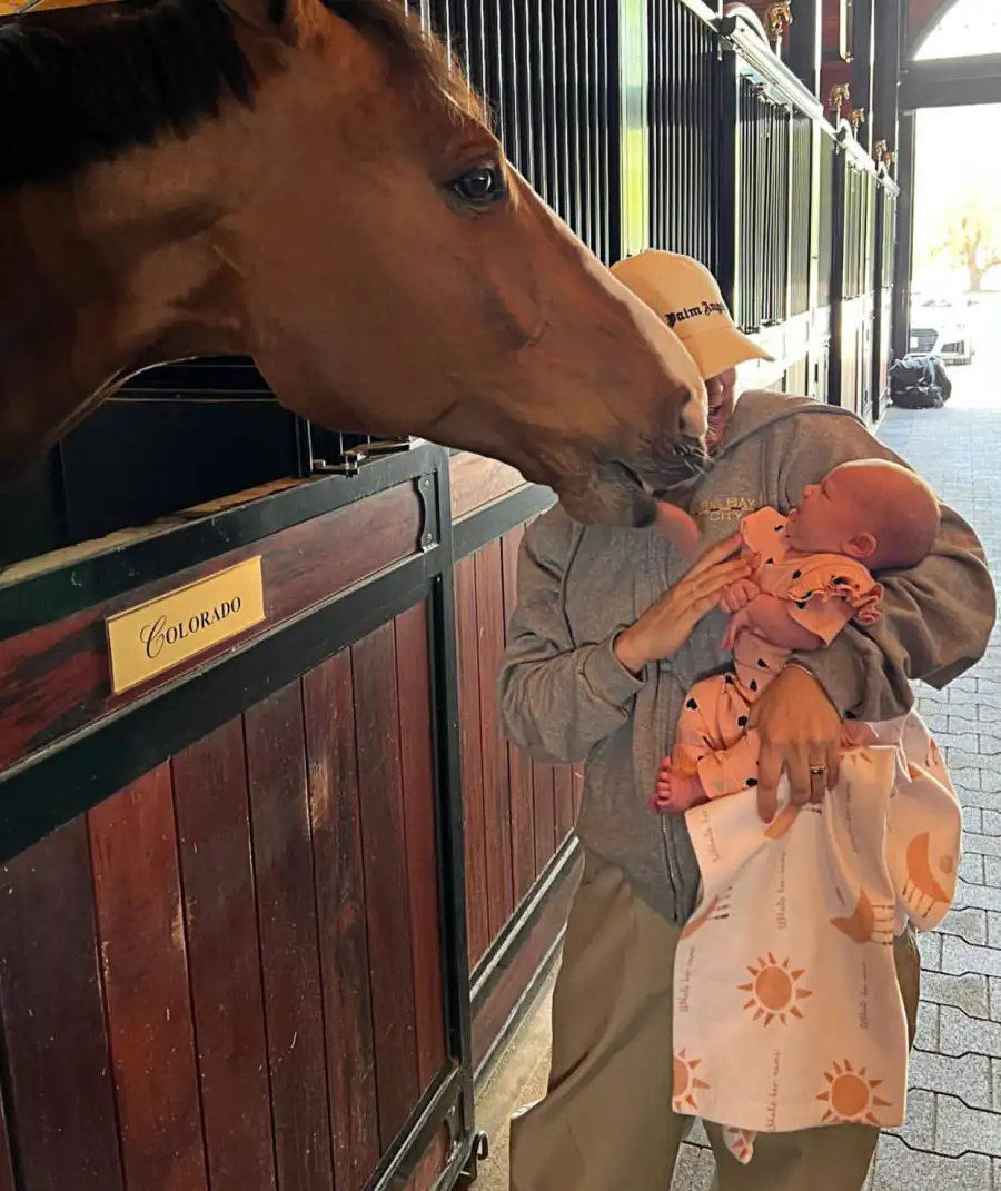 Kaley Cuoco Takes Infant Daughter to Meet Her Horses: 'Tildy Met Her Barn Friends!'