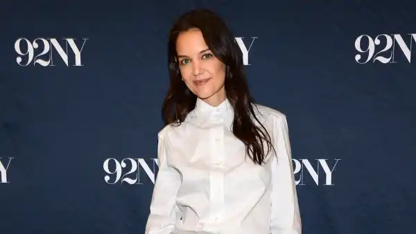 Katie Holmes Wears Skirt Over Dress