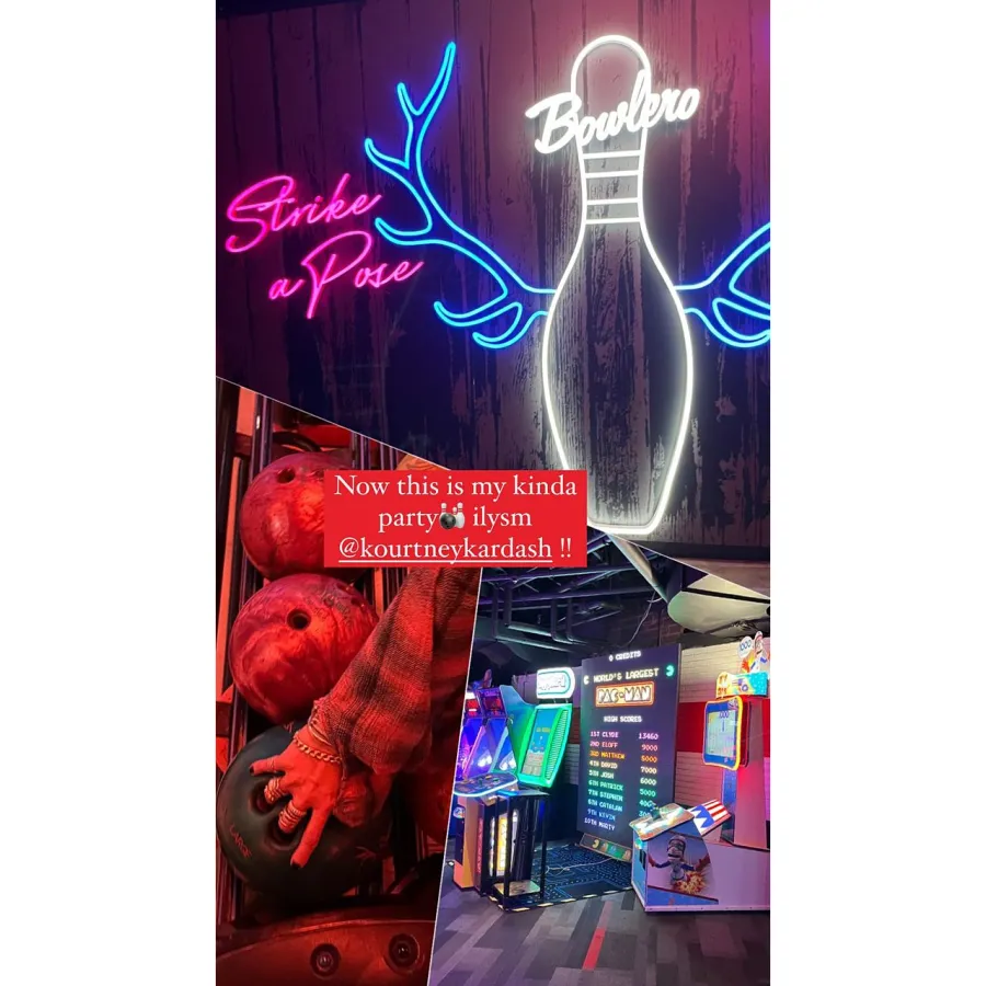 Kourtney Kardashian Celebrates 44th Birthday With Lavish Bowling Party 2