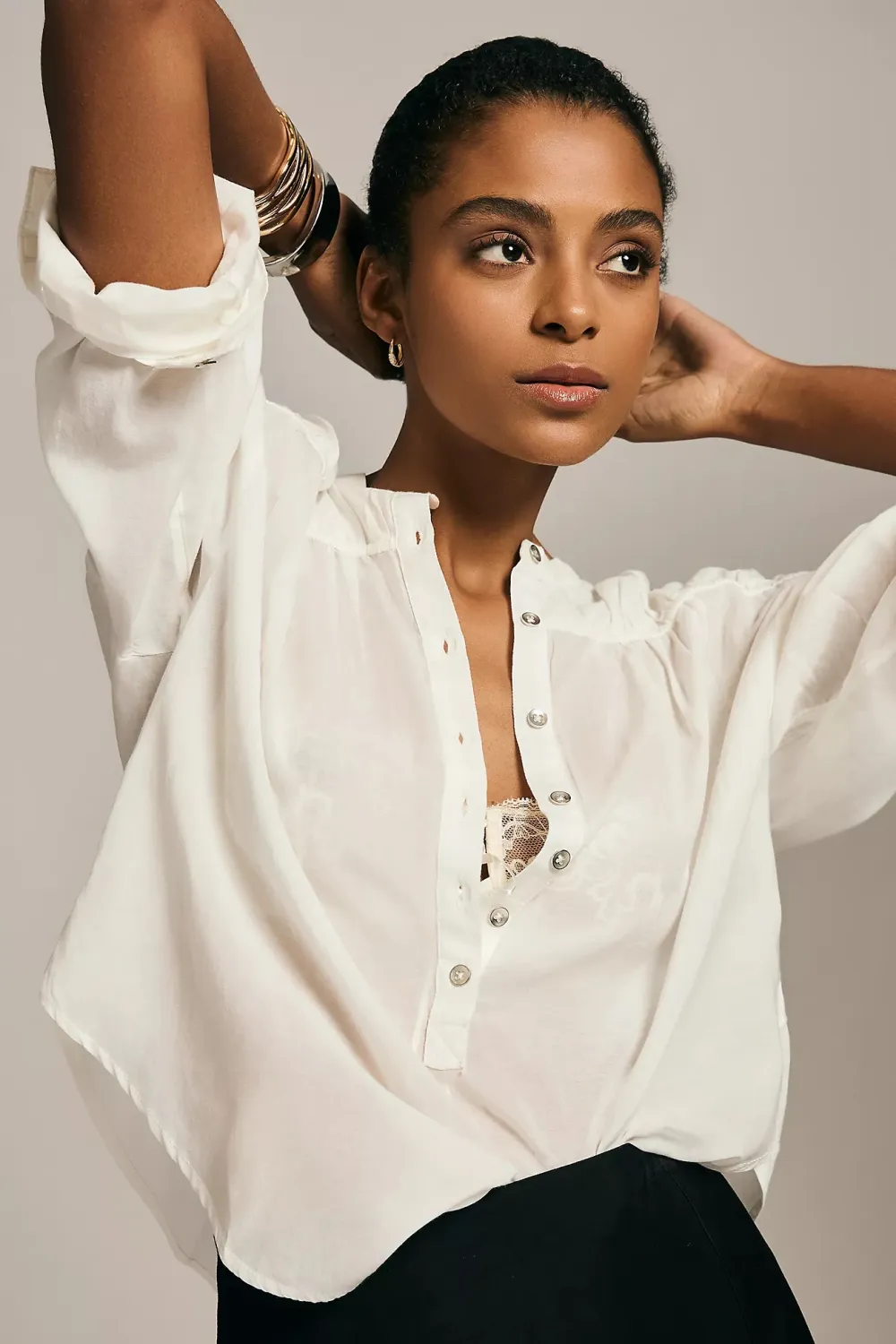 Pilcro Henley Blouse