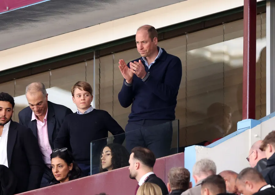 Prince William and Prince George Have Father-Son Outing at Premier League Soccer Match: See Photos