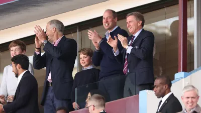 Prince William and Prince George Have Father-Son Outing at Premier League Soccer Match: See Photos