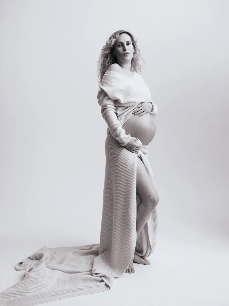 Rumer Willis shares baby bump as she poses for Naked Cashmere - 793