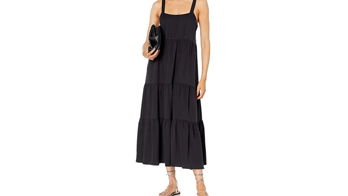 The Drop Women's Britt Tiered Maxi Tent Dress