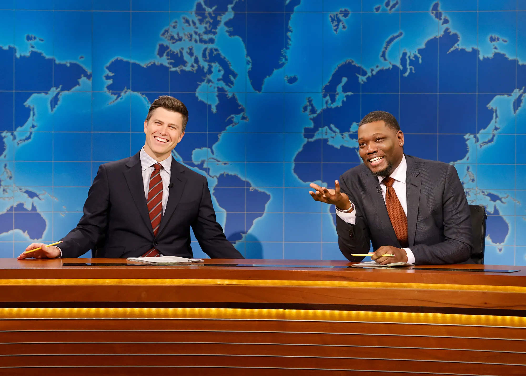 Colin Jost Says He’s ‘Covered in Sweat’ After Michael Che Pulls ‘Saturday Night Live’ April Fool’s Day Prank