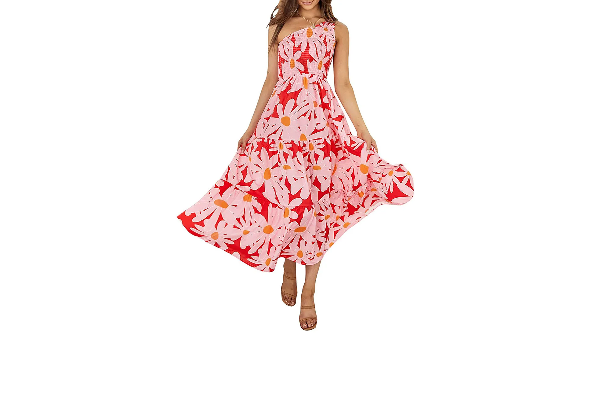 floral one-shoulder dress