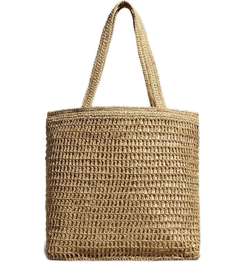 Madewell straw Transport Tote