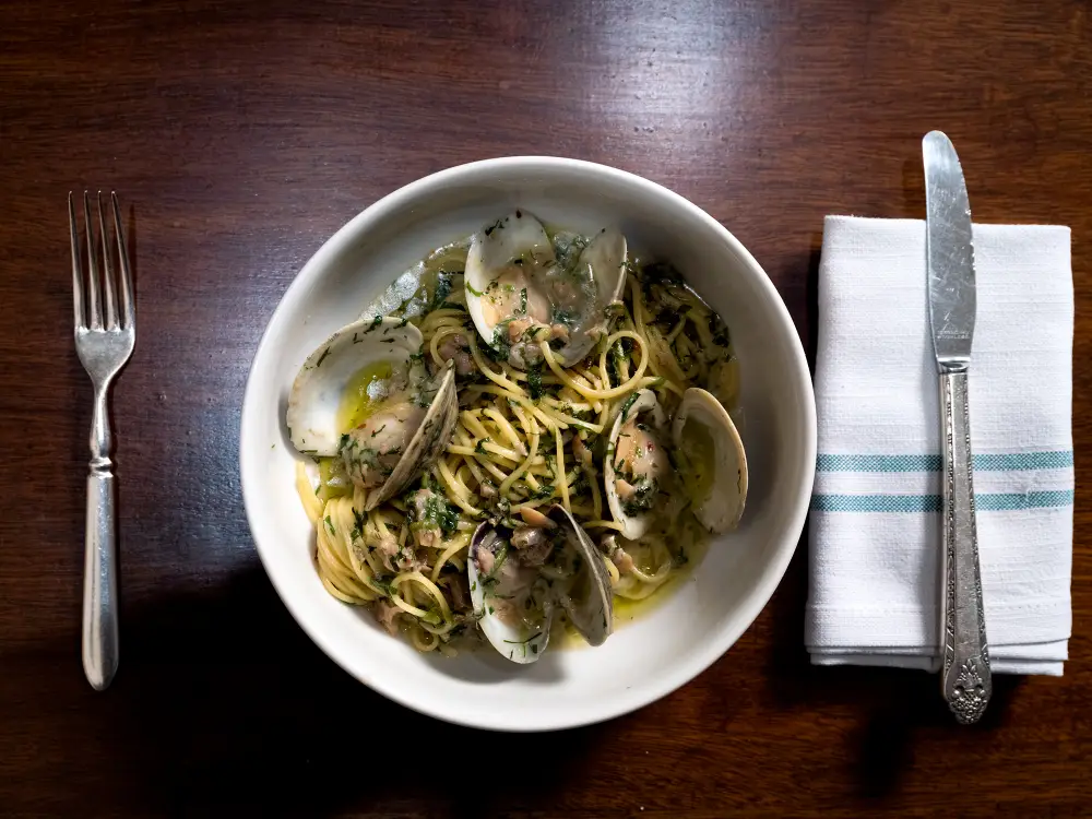 Chef Judy Joo Talks to Marc Forgione About Working With His Dad, Winning 'Iron Chef' and More: See His Spaghetti Vongole Recipe
