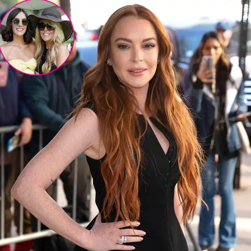 Pregnant Lindsay Lohan Celebrates 1st Child's Arrival at Baby Shower With Mom Dina, Sister Ali: Photo