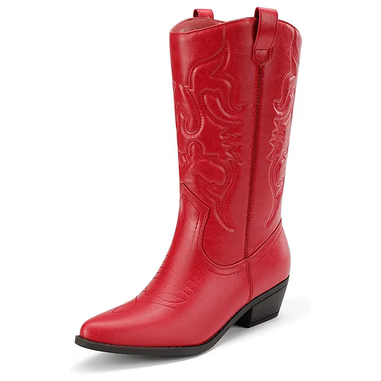 red cowboy boots