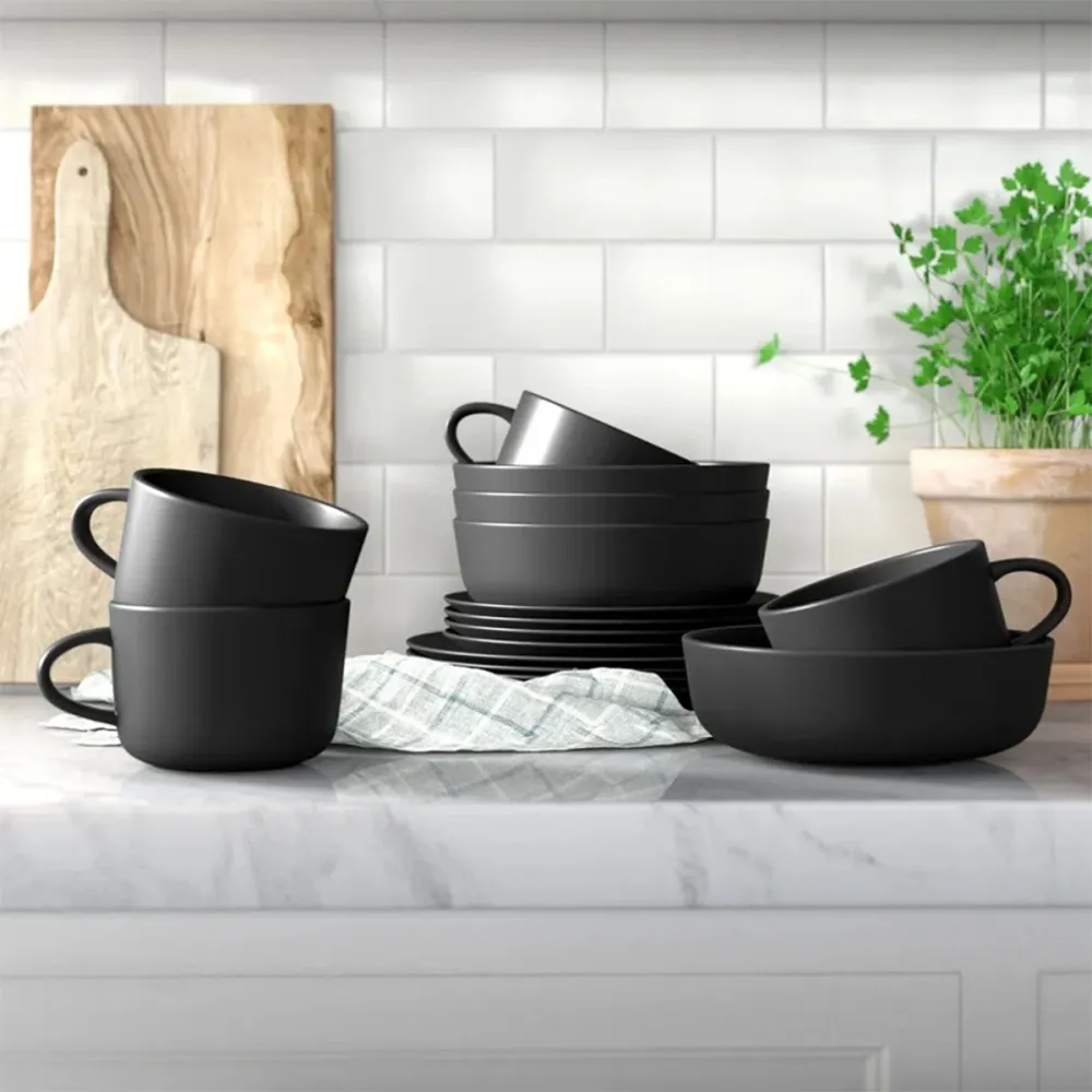wayfair-way-day-2023-matte-black-dinnerware
