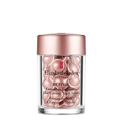 Elizabeth Arden Retinol Serum Ceramide Capsules, Line Erasing Night Serum, 30 Count