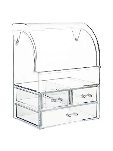 MOOCHI Professional Cosmetic Makeup Organizer Dust Water Proof Cosmetics Storage Display Case with Drawers Portable For Brushes Lipsticks Jewelry