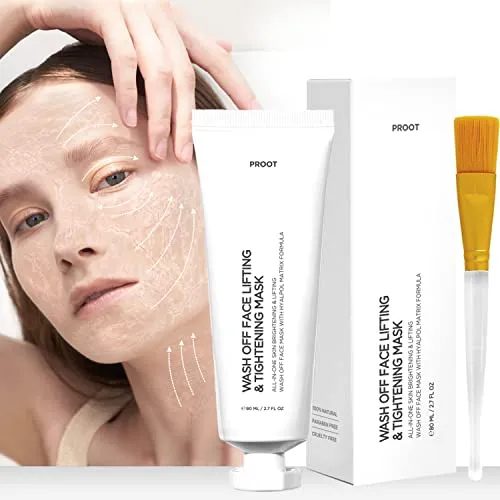 Skin Tightening All-In-One Wash Off Face Lifting Mask with Hyalpol Matrix Age-Defying Formula | Tube-Type, Long-Lasting Mask | Natural, Cruelty-free, Travel Friendly
