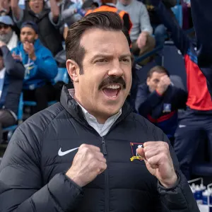 Brett Goldstein Jason Sudeikis and Brendan Hunt Ted Lasso Season 3