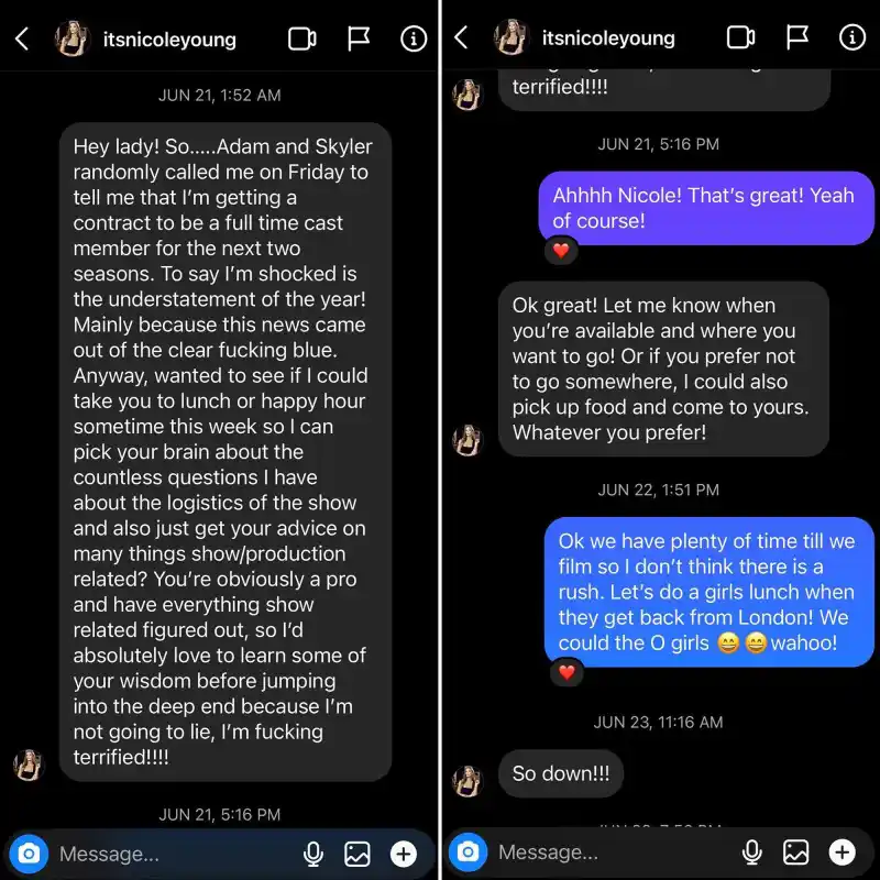 Chrishell Stause Reveals 1st Messages With Nicole Young Amid Season 6 Feud: 'To Those Who Love Facts'