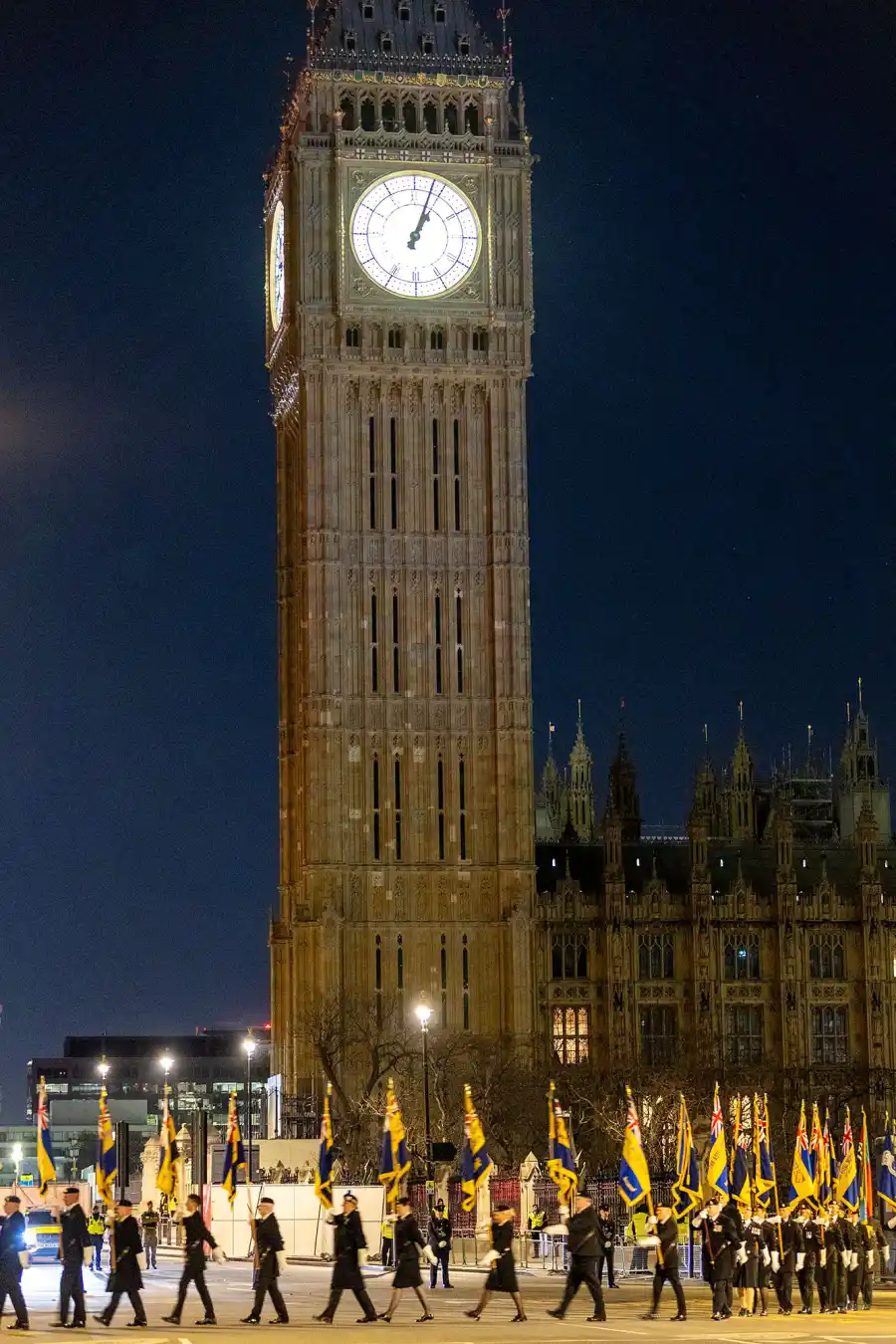 King Charles Overnight Procession Rehearsal in London 2