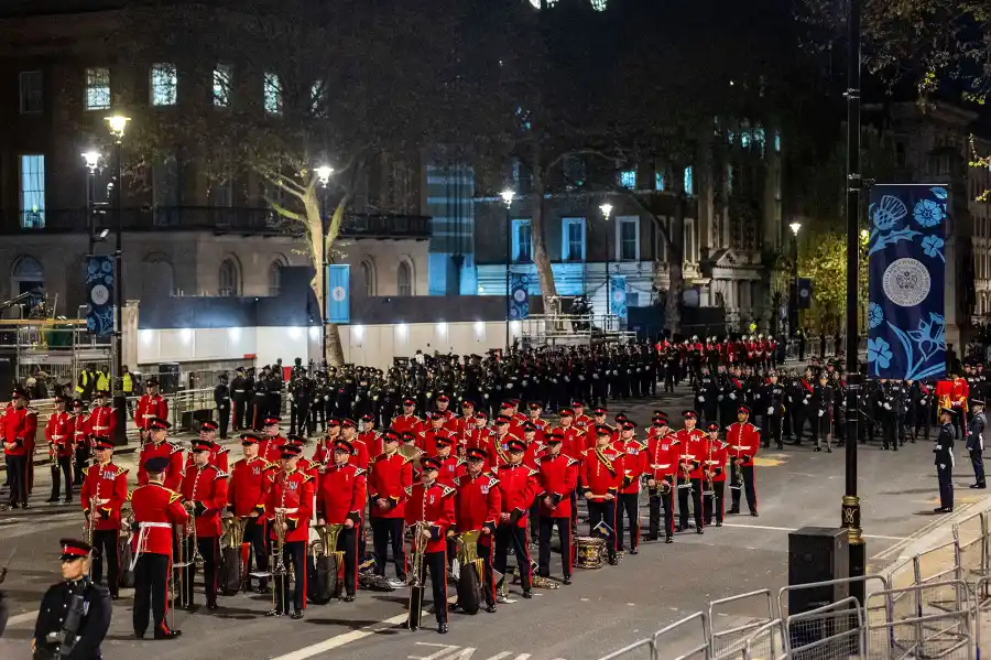 King Charles Overnight Procession Rehearsal in London 3