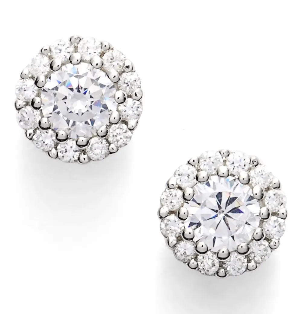 Nordstrom Precious Metal Plated Cubic Zirconia Stud Earrings