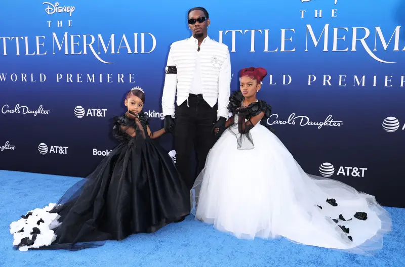 Offset and Kalea Marie Cephus and Kulture Kiari Cephus Little Mermaid Premiere