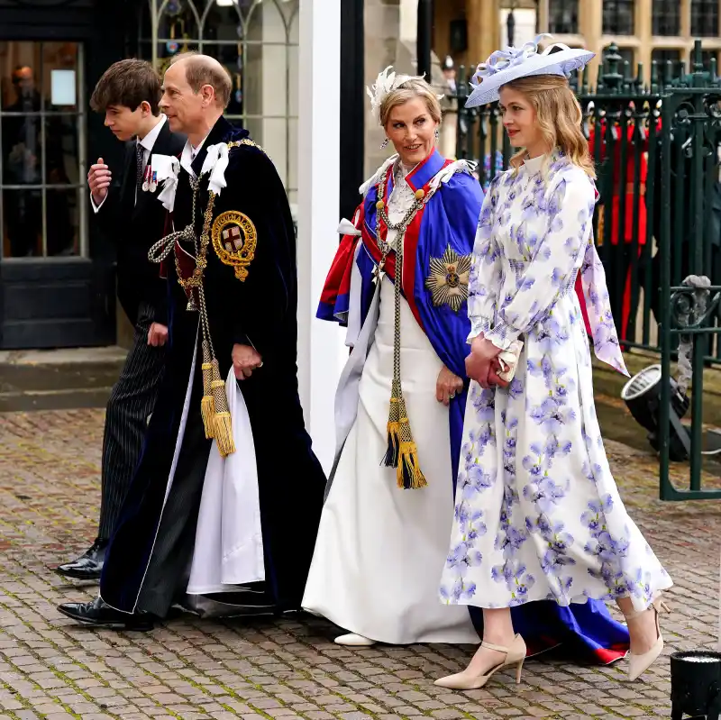 Prince Edward, Sophie Duchess of Edinburgh, Lady Louise and James Earl of Wessex Coronation 02