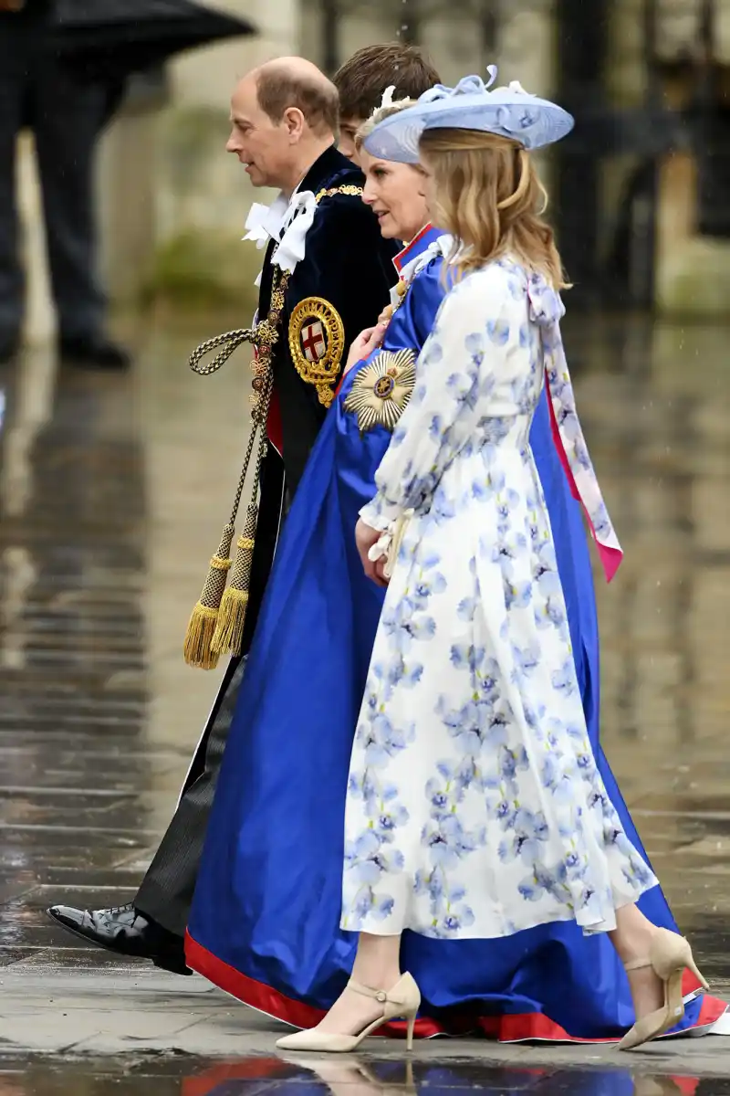 Prince Edward, Sophie Duchess of Edinburgh, Lady Louise and James Earl of Wessex Coronation