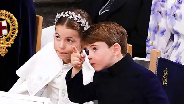 Princess Charlotte and Prince Louis Share Adorable Moment at Charles Coronation