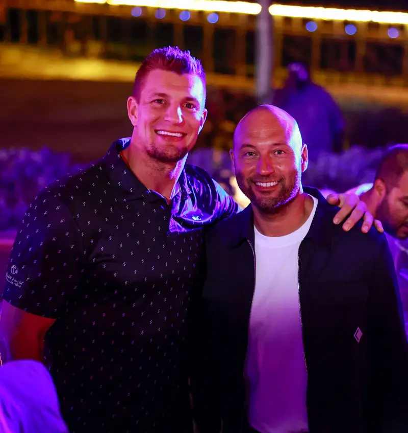 Rob Gronkowski and Derek Jeter Derek Jeter Invitational Hot Pics