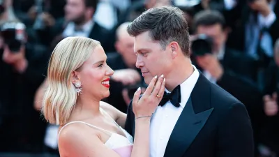 Scarlett Johansson and Colin Jost Make Rare Red Carpet Appearance at Cannes Film Festival: Photos