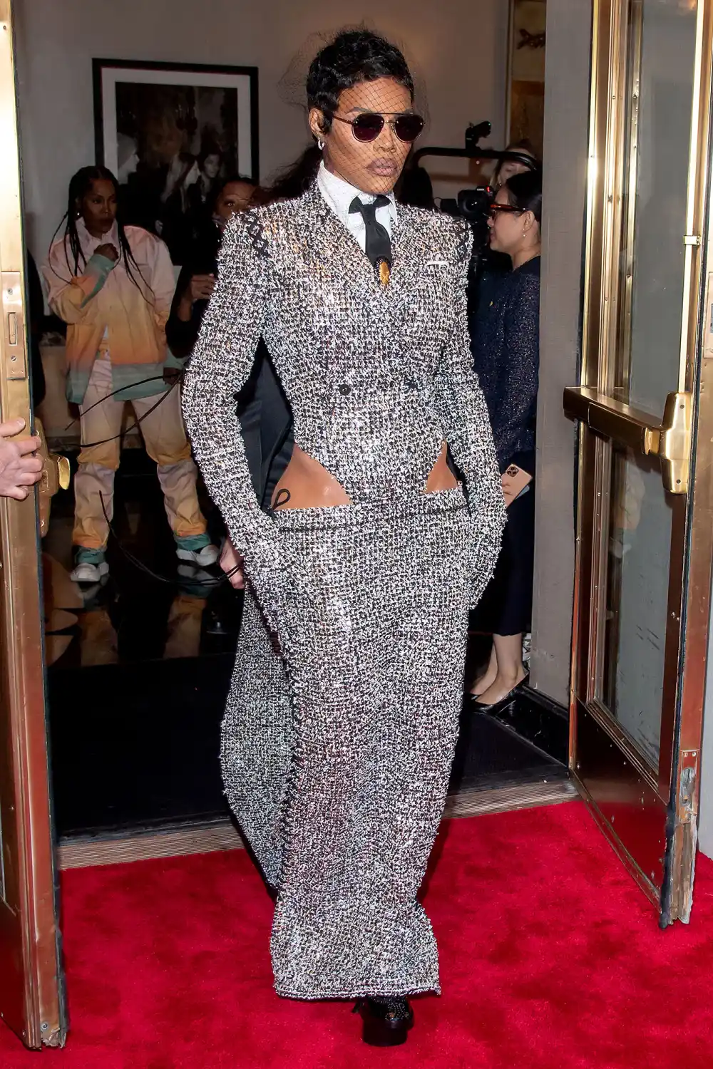 Teyana Jumps Up Met Steps in Tight Outfit Met Gala 2023