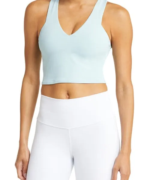 Alo Real Sports Bra in Chalk Blue at Nordstrom, Size X-Small