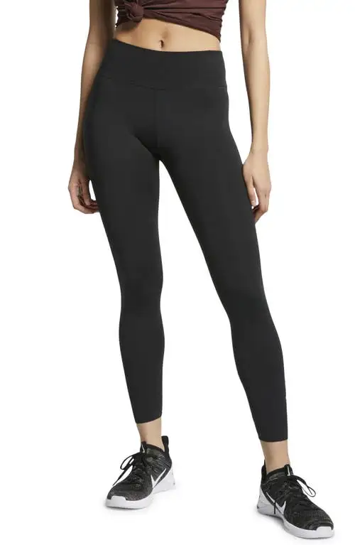 Nike One Lux 7/8 Tights in Black/Clear at Nordstrom, Size X-Large