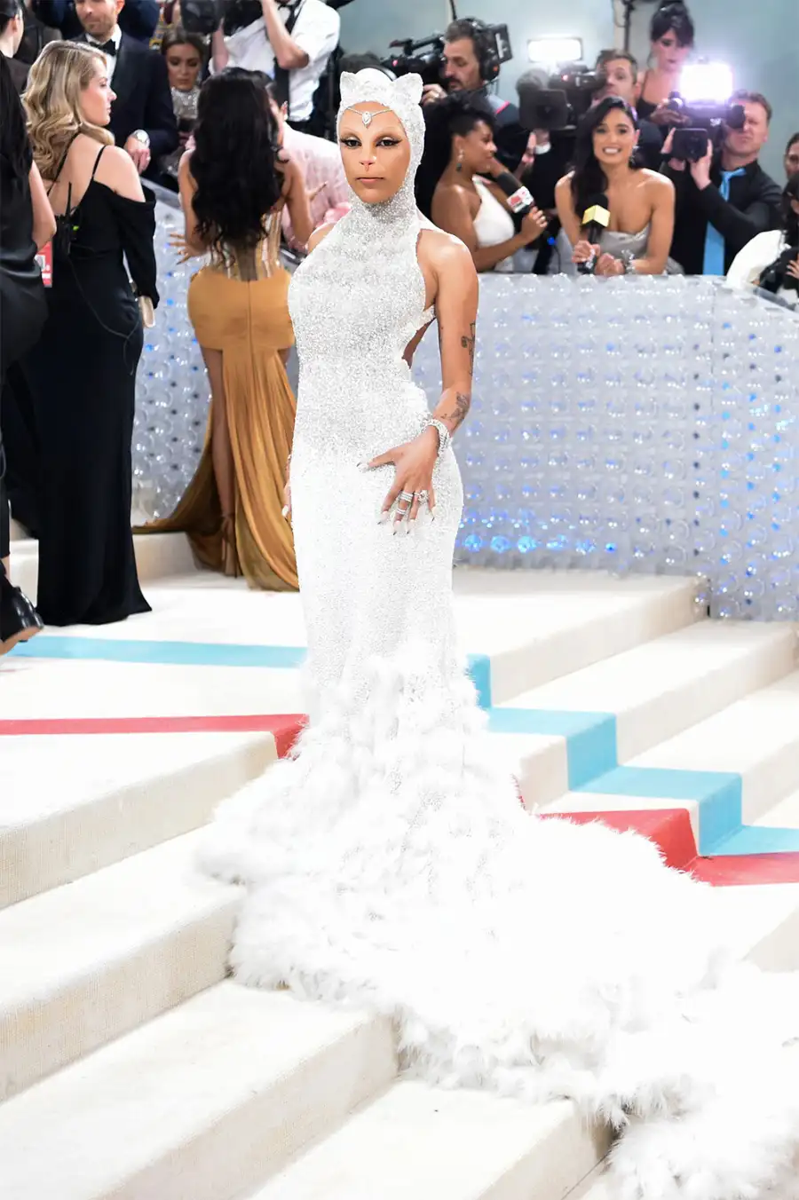 Doja Cat Arrived at the 2023 Met Gala in a Feline Gown Photos