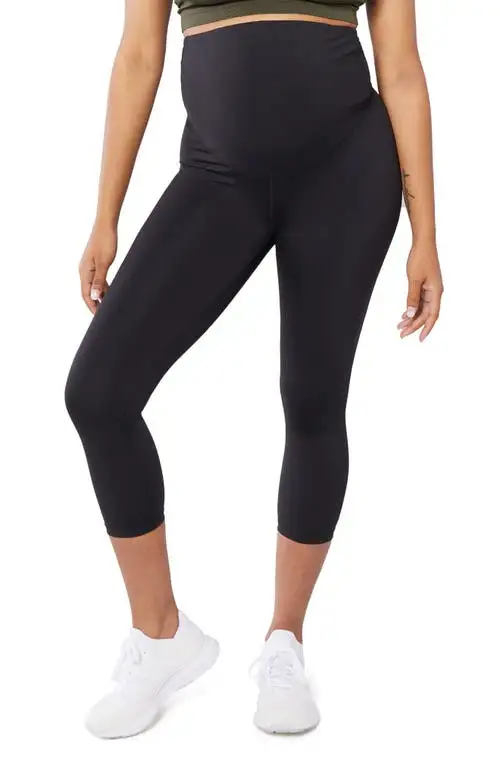 Ingrid & Isabel&reg; The Capri Maternity Leggings in Black at Nordstrom, Size X-Large