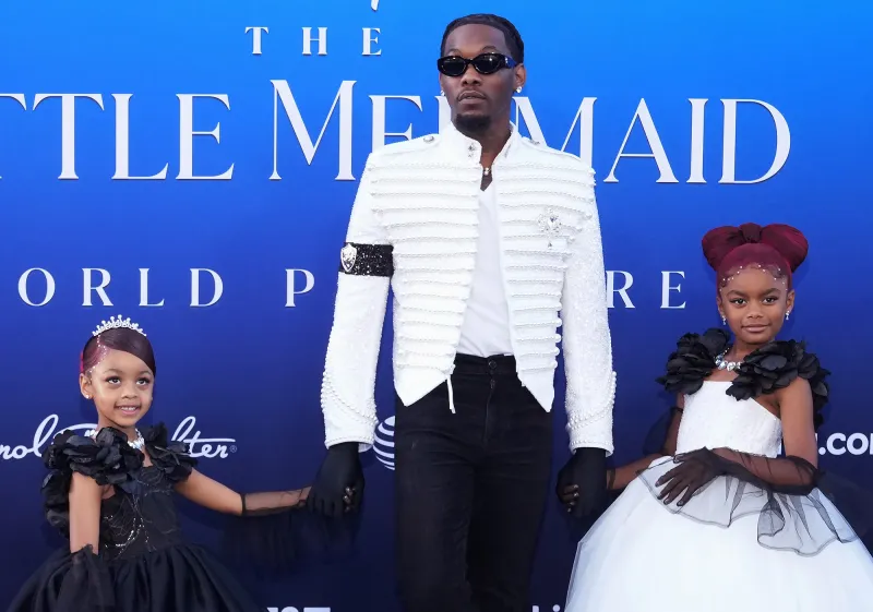 Princess Time! Offset Takes His Daughters to 'The Little Mermaid' Premiere