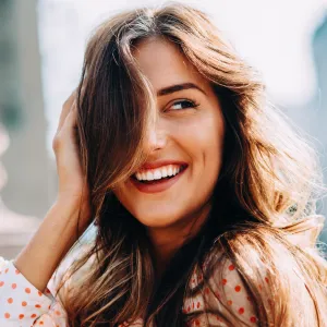 Portrait of a beautiful young woman.