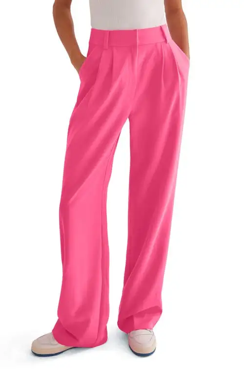 Favorite Daughter The Favorite Pant Pleat Pants in Pink Peacock at Nordstrom, Size 2