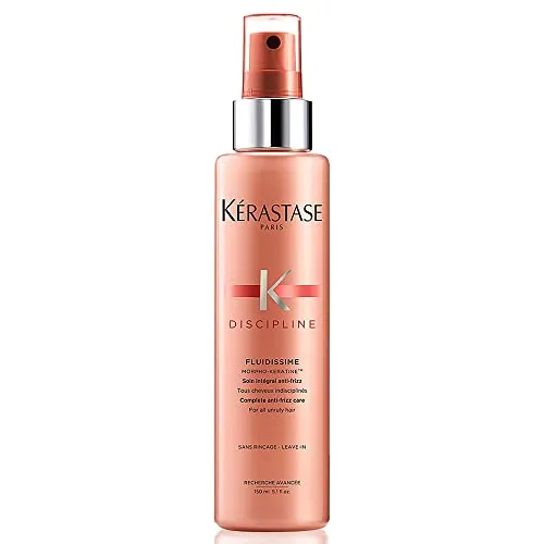KERASTASE Discipline Fluidissime Anti-Frizz Spray | Hair Smoothing & Heat Protectant Spray | Illuminates Shiny Hair | With Morpho-Keratine and Conditioning Agents | For Styled Hair | 5.1 Fl Oz