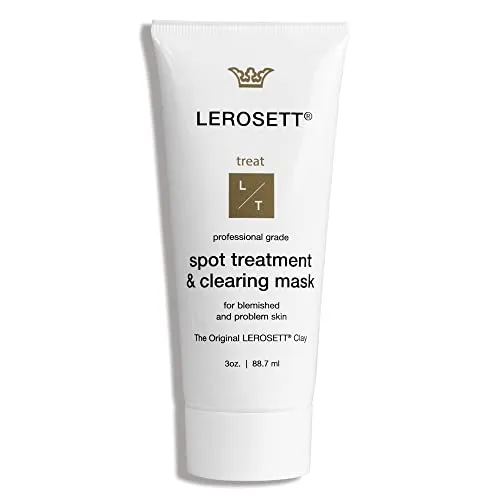 LEROSETT Spot Treatment & Clay Mask | Swedish Clay for Acne Prone & Oily Skin, Minimize Pores, Pimples, Blackheads, Detox & Blemishes. All-Natural. Vegan. No Additives 3 oz