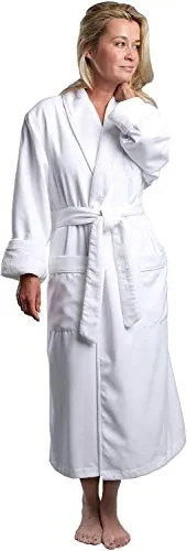MONARCH Plush Lined Microfiber Bath Robe for Women or Men - Super Soft, Durable Luxury Spa, Resort & Hotel Bathrobe, Generously Sized (Unisex) Cypress