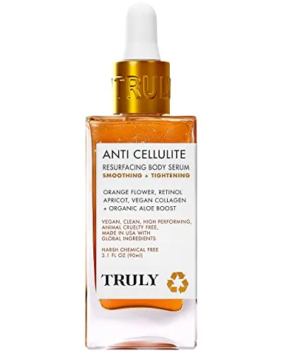 Truly Beauty Anti-Cellulite Serum - Better Than Cream - Helps Tighten Skin, Retinol Body Lotion Serum - Helps Reduce Cellulite - Body Moisturizer Cream Serum - Helps Compress Skin, Body Lotion Serum - 3.1 OZ