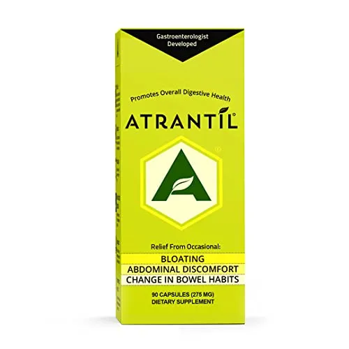 Atrantil 90 Capsules-Antioxidant Packed Polyphenol for Bloating and Gas Relief, Abdominal Discomfort, Constipation, Diarrhea, Postbiotic, Change in Bowel Habits and Everyday Digestive Health