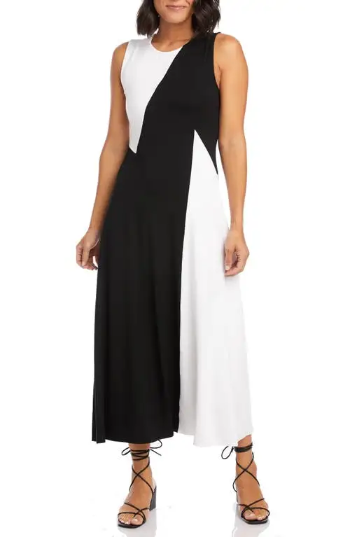 Karen Kane Sleeveless Colorblock Maxi Dress in Bww at Nordstrom, Size X-Large